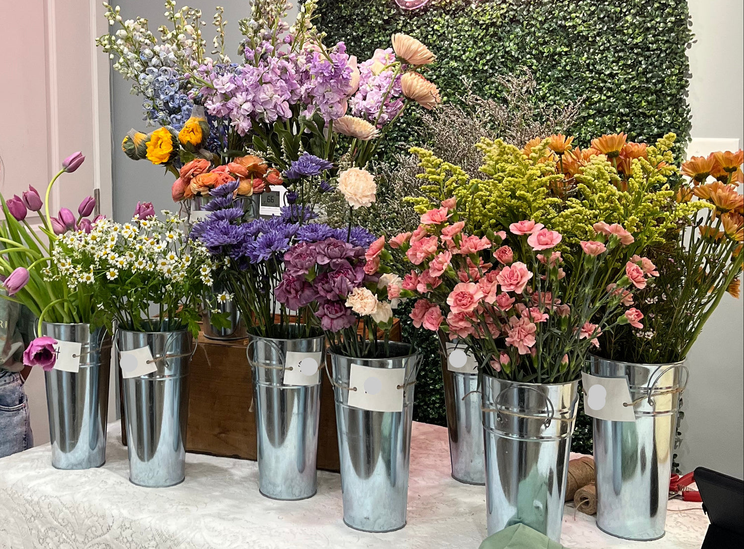 Central Illinois pop up floral flower bar