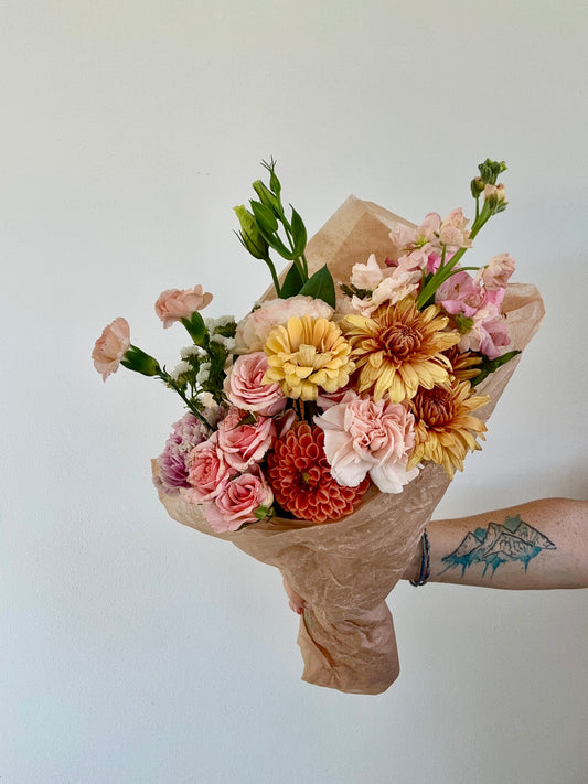 Petite Hand-Tied Wrapped Bouquet