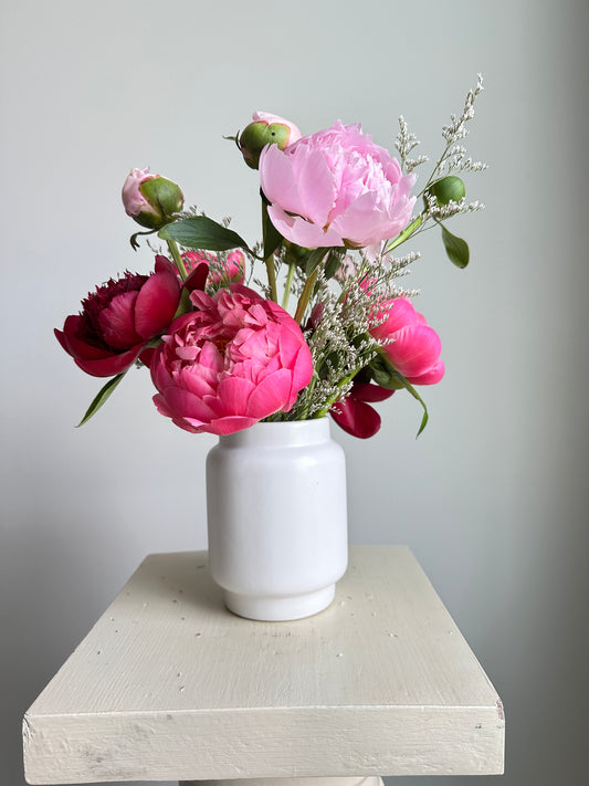 United Way Adoration Peony Vase Arrangement - Small
